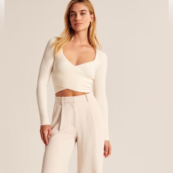 Abercrombie u0026 Fitch | Tops | Abercrombie Fitch Luxeloft Wrap Sweater |  Poshmark